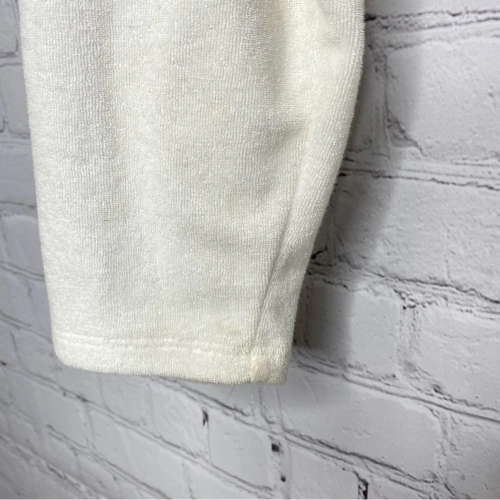 Stoney Clover Lane x Target Cropped Half Zip Sweatshirt in White XS - Picture 11 of 11